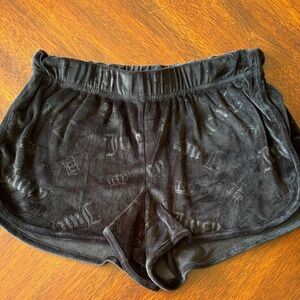 Juicy Couture Black Velour Women’s Lounge Shorts